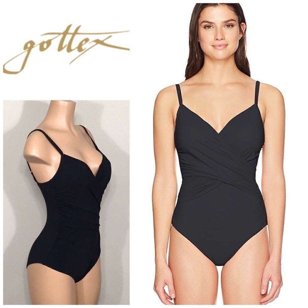 Profile by Gottex wrap front swimsuit. NWT